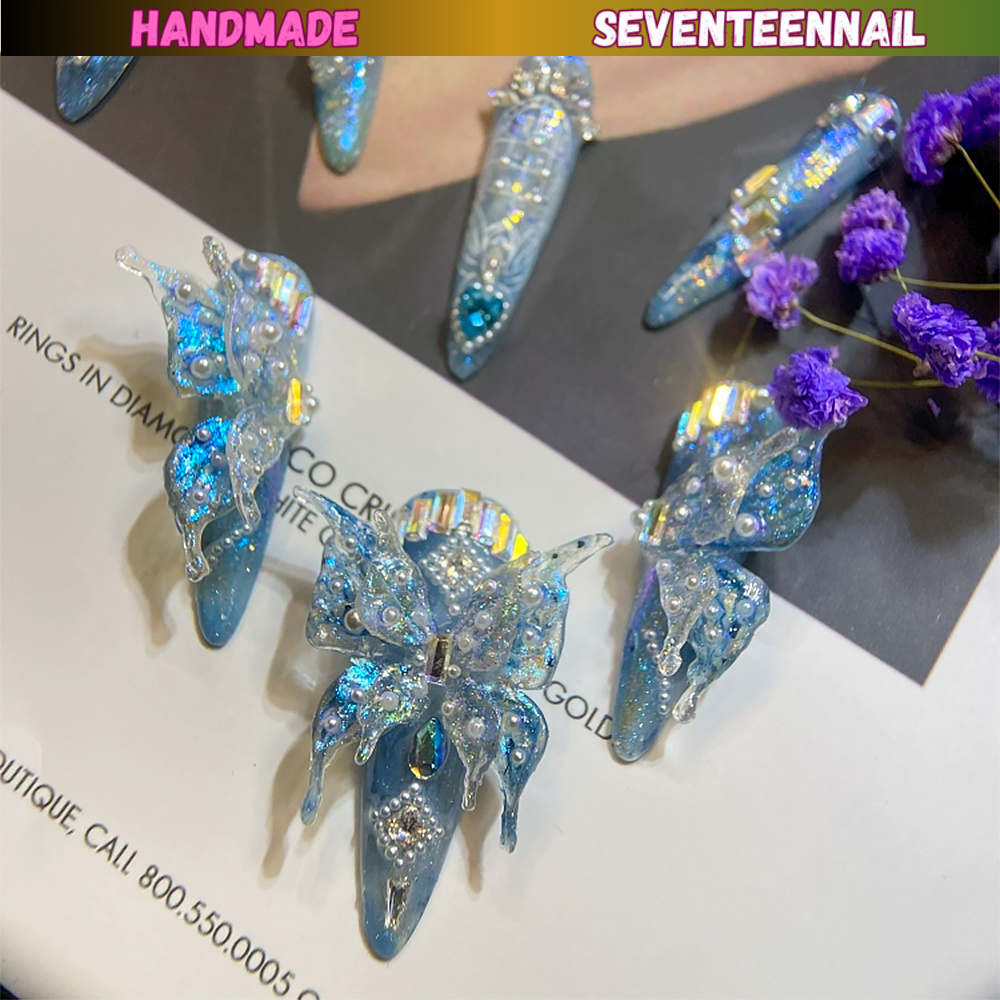 Frozen Fairy Wings Press On Nails