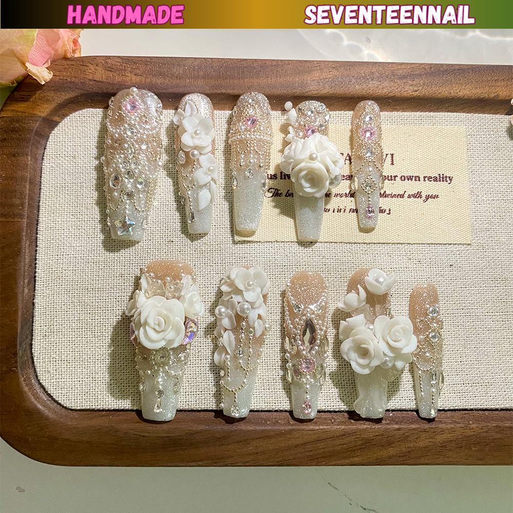 Celestial Garden Handmade Press On Nails