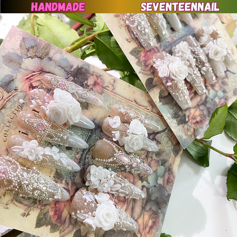 Celestial Garden Handmade Press On Nails