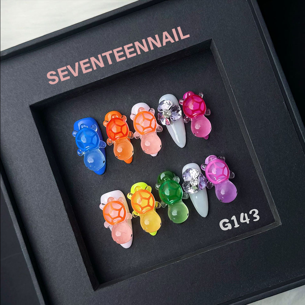 Rainbow Turtle-Handmade Nails