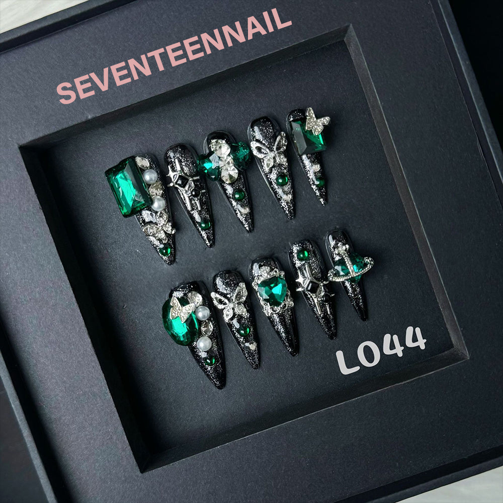 Forest at Night-Handmade Nails
