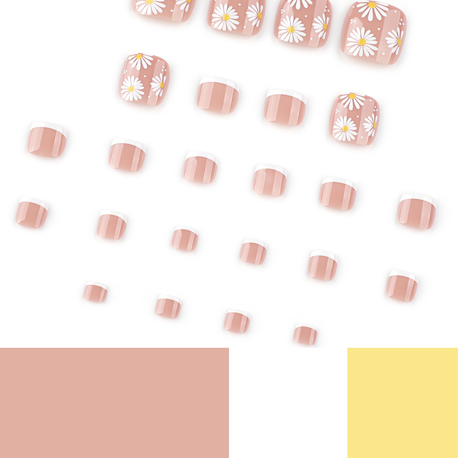 Press On Toe nails Set 24 Pcs-12 Sizes /set JP3809