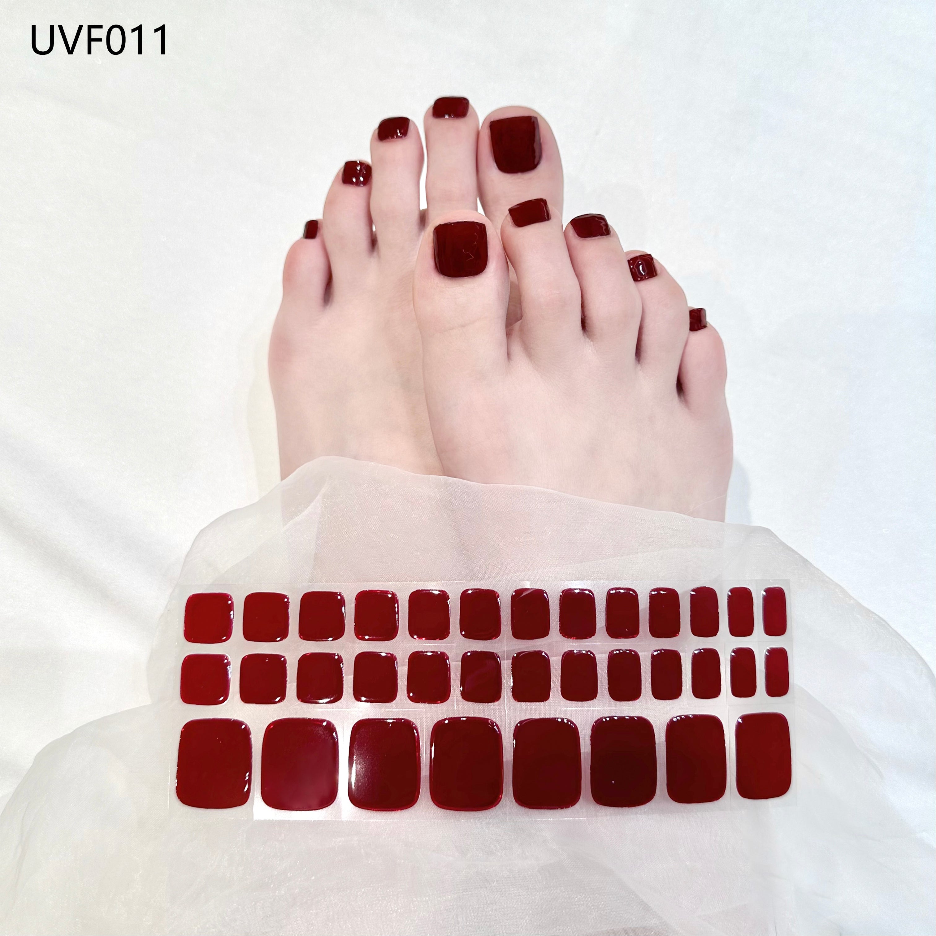 Farbige UV-Gel-Aufkleber für Zehennägel - NGF200034