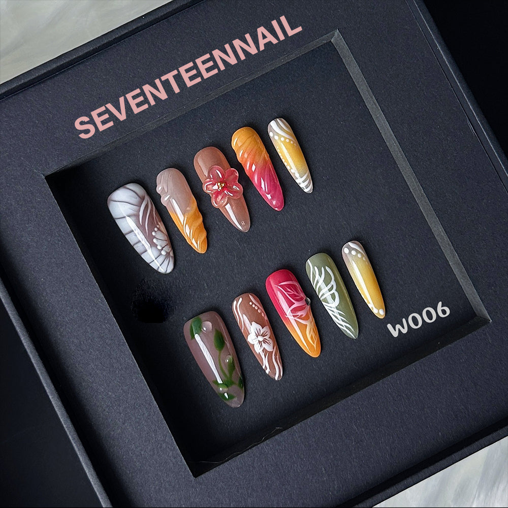Sunset Garden-Handmade Nails