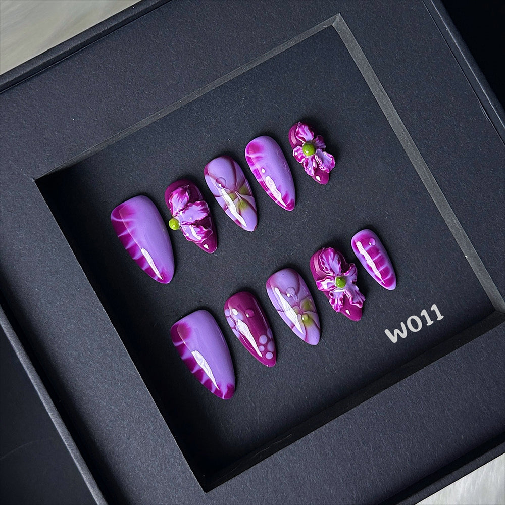 Purple Mist Tales-Handmade Nails