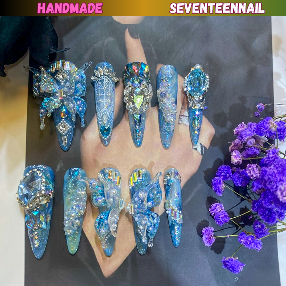 Frozen Fairy Wings Press On Nails