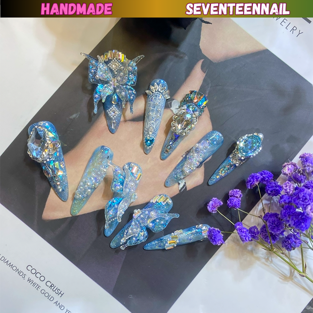 Frozen Fairy Wings Press On Nails