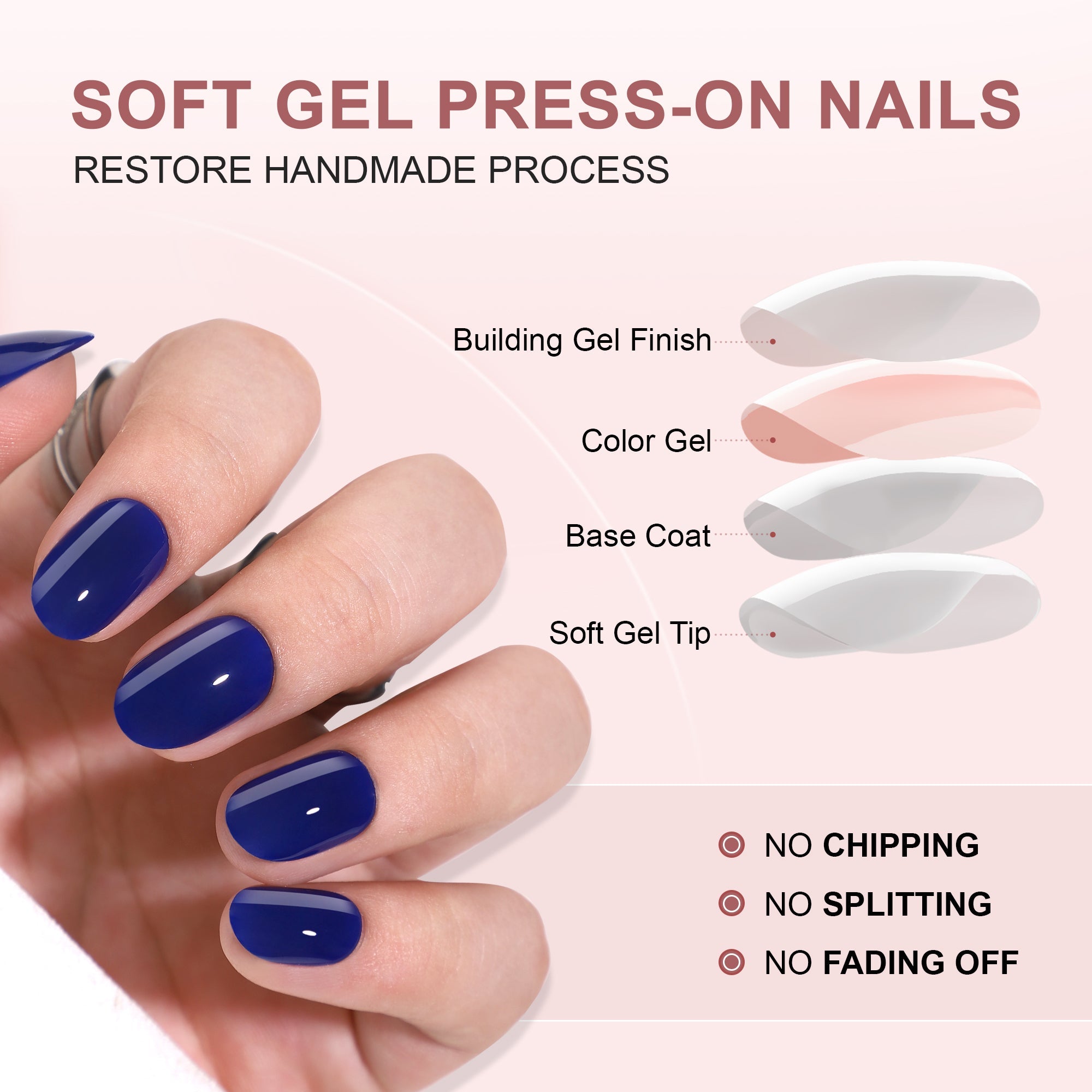 Gel Press On Nails 16 Sizes-32 Pcs Kit F011 MH-4