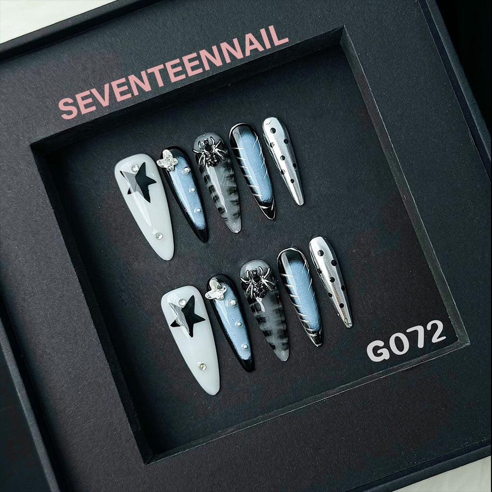 Frosted Reflection-Handmade Nails
