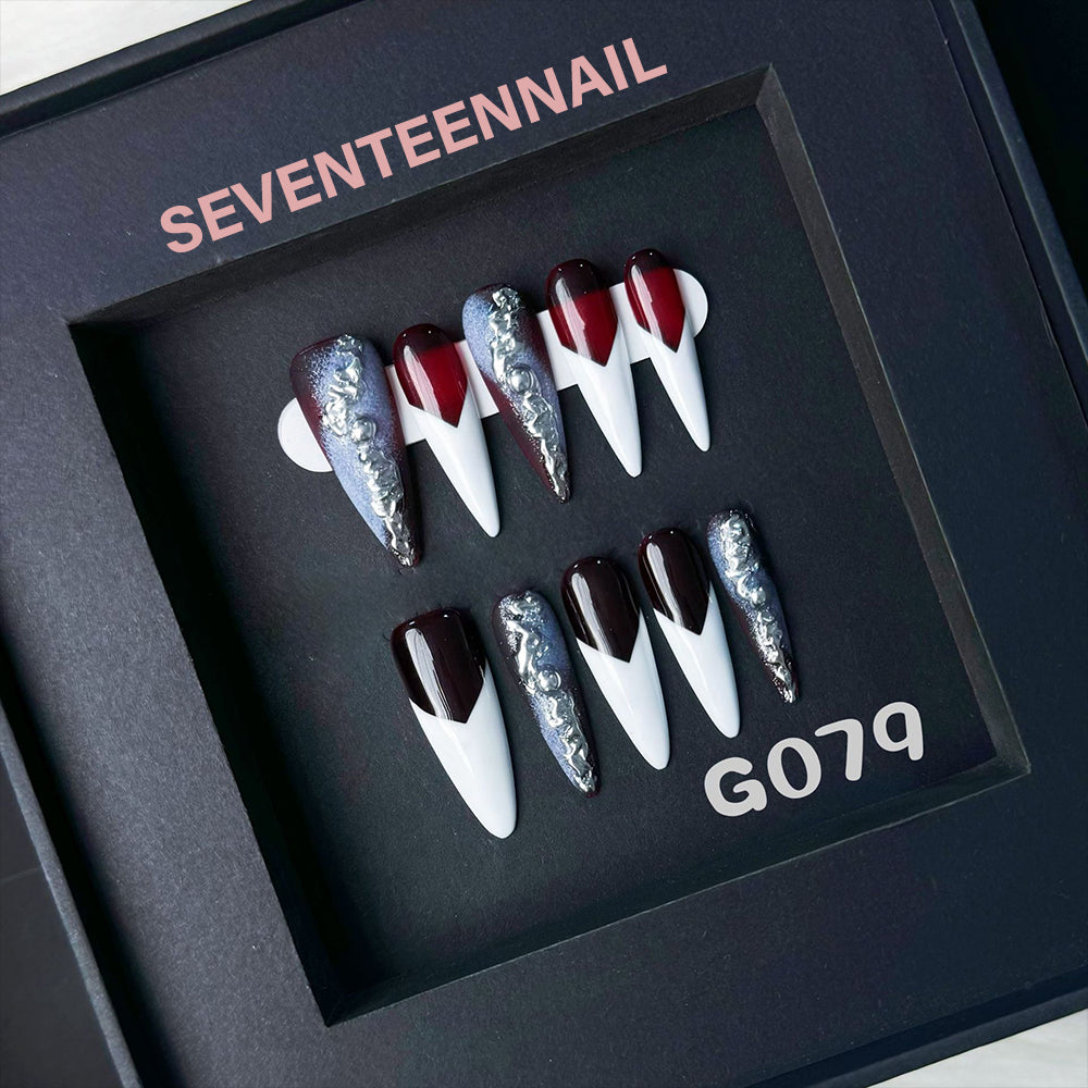 Kiss of Night-Handmade Nails