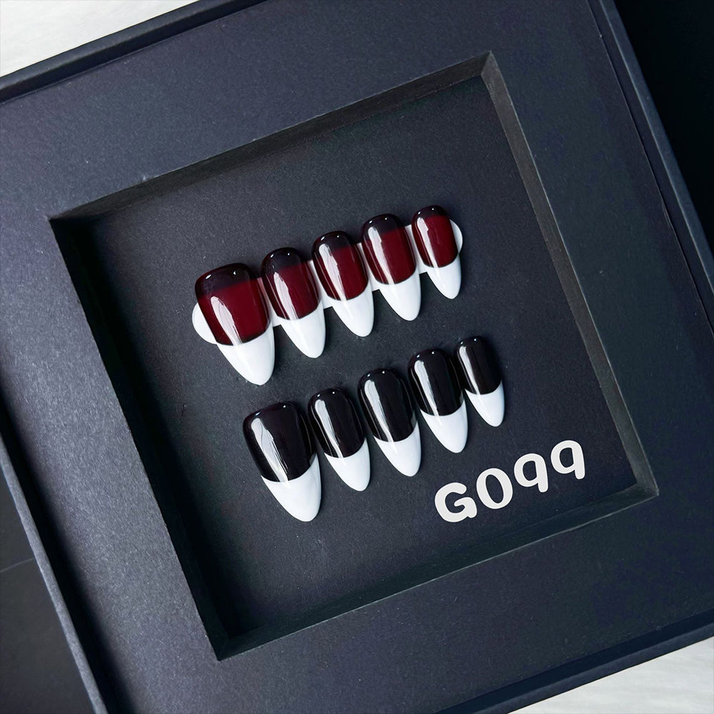 Dark Elegance-Handmade Nails