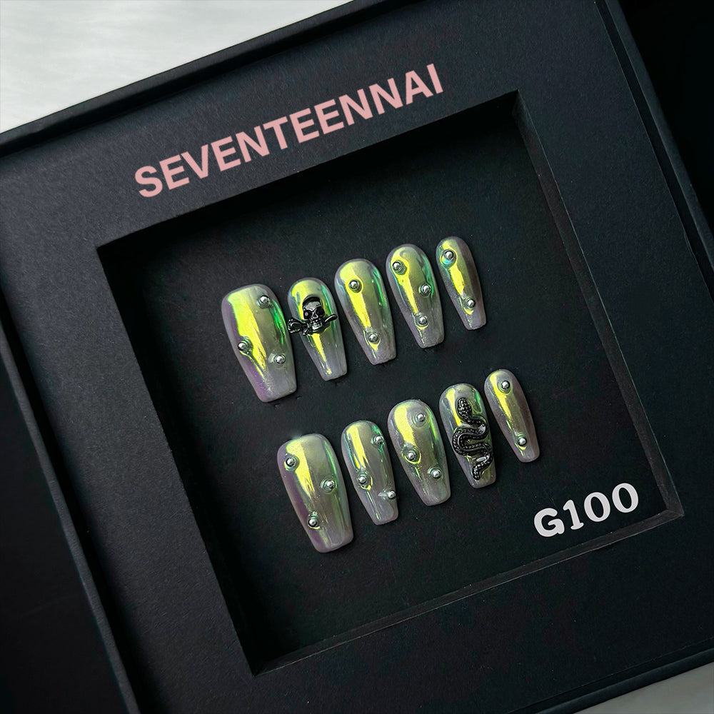 Acid Glow-Handmade Nails