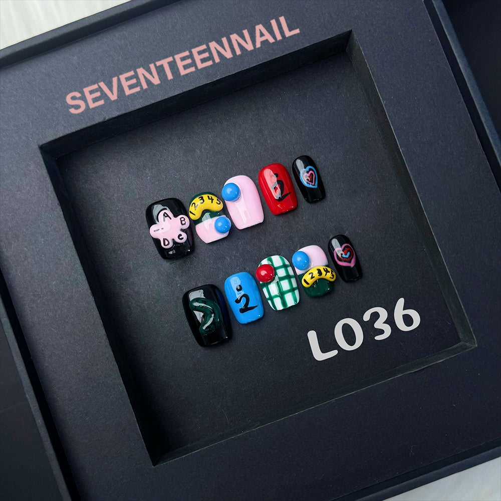 Pixel Childhood-Handmade Nails
