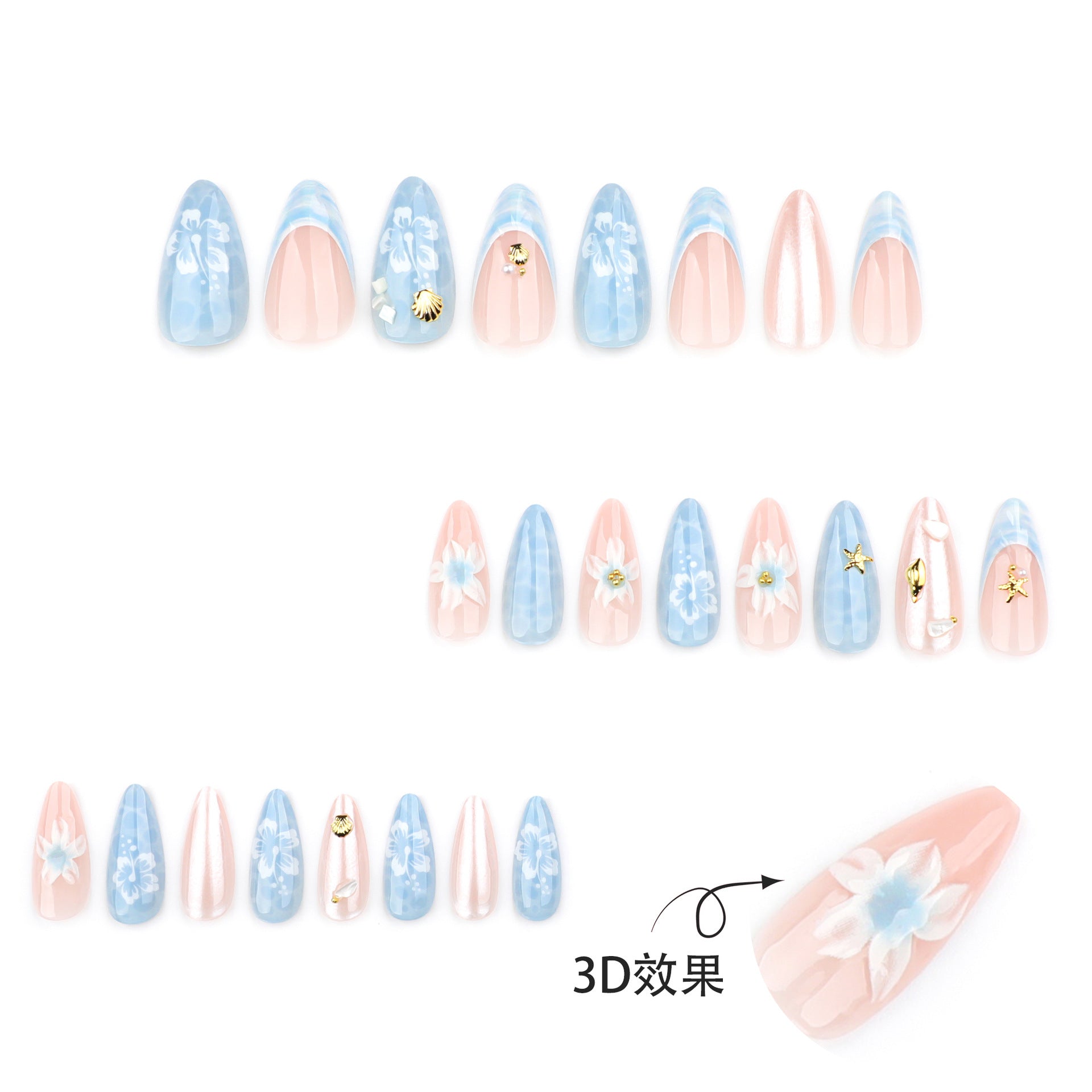 24pcs/Set Press On Nails JP3720
