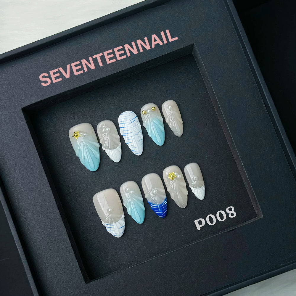 Ocean Breeze-Handmade Nails