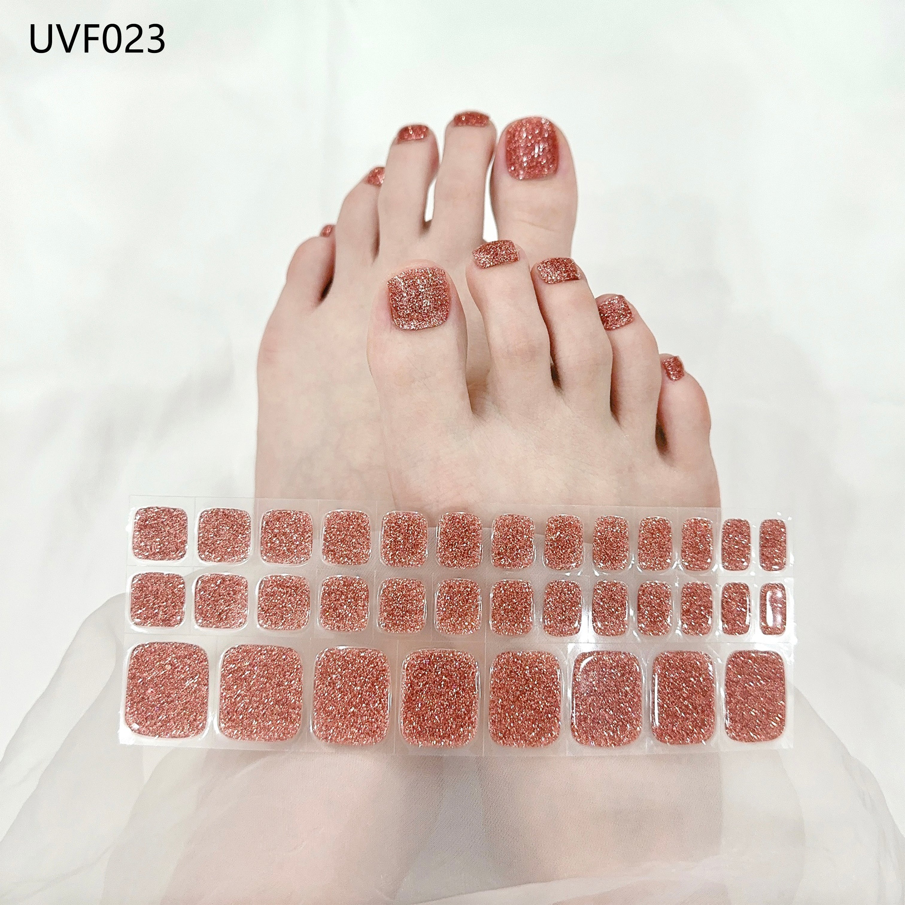 Cateye Tangerine UV gel toe nail stickers- UVF023