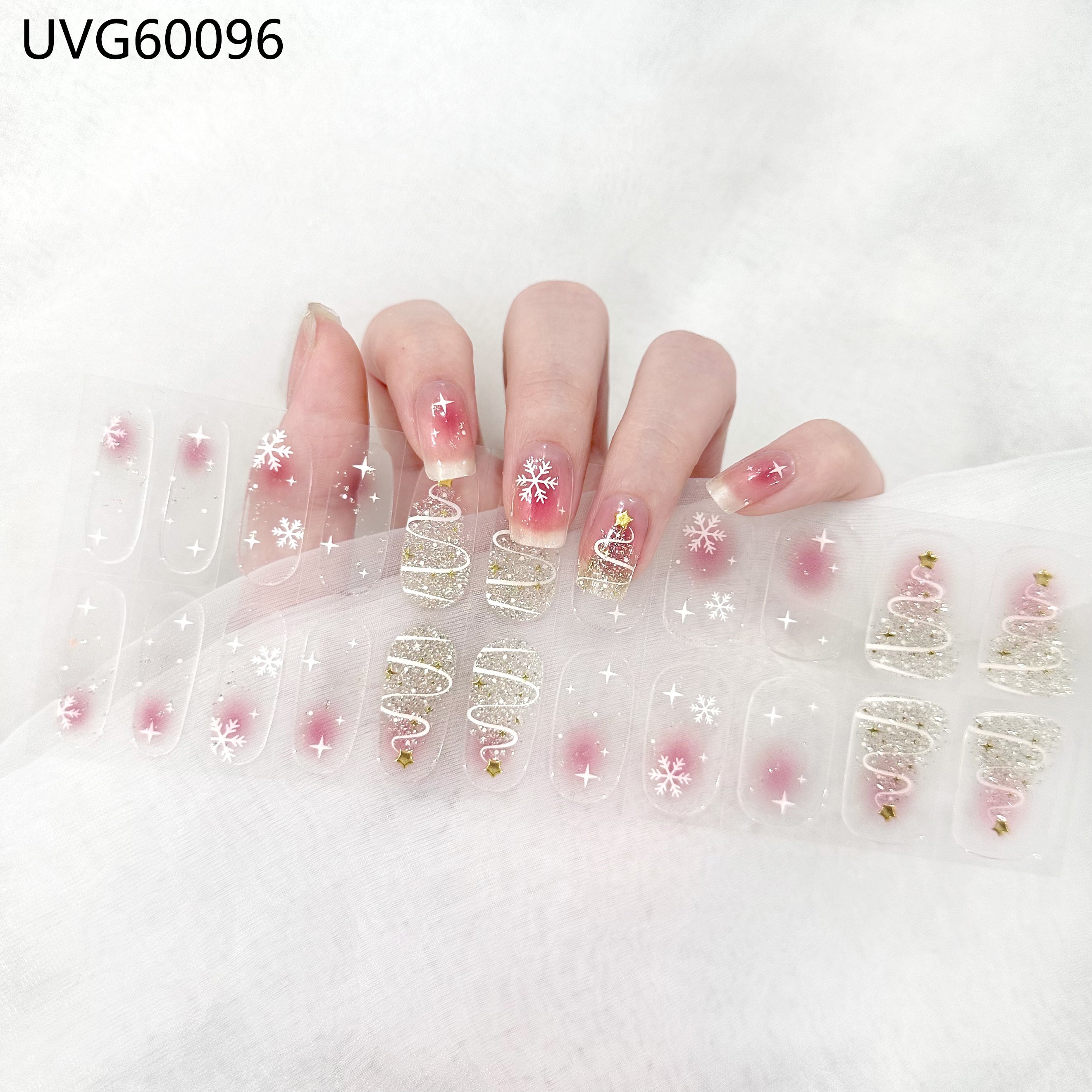 Transparent snowflakes- UVG60096