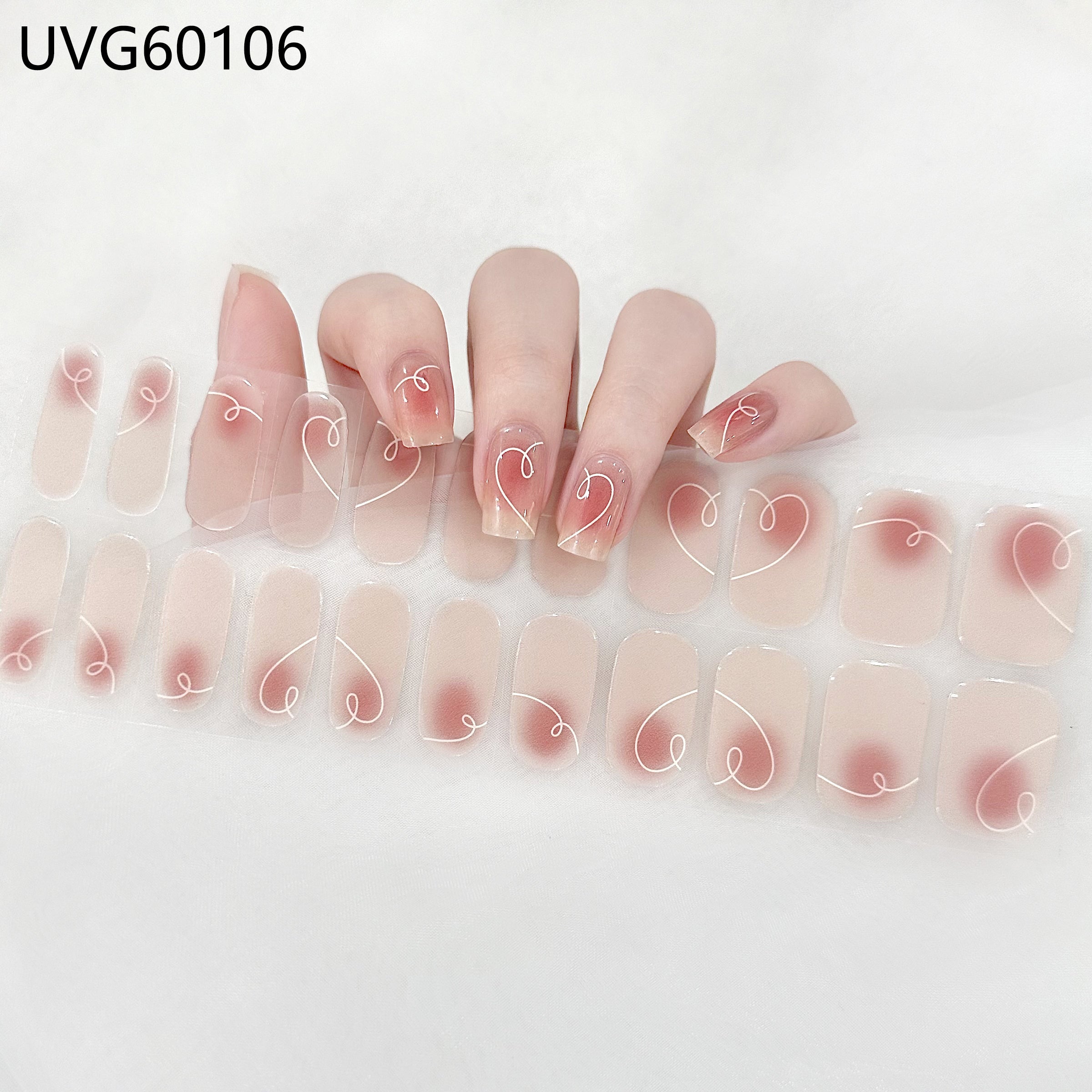 Pink peach heart- UVG60106