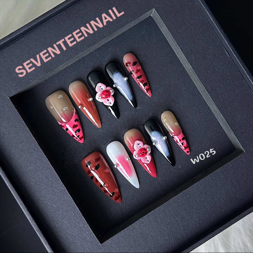Mist Leopard-Handmade Nails