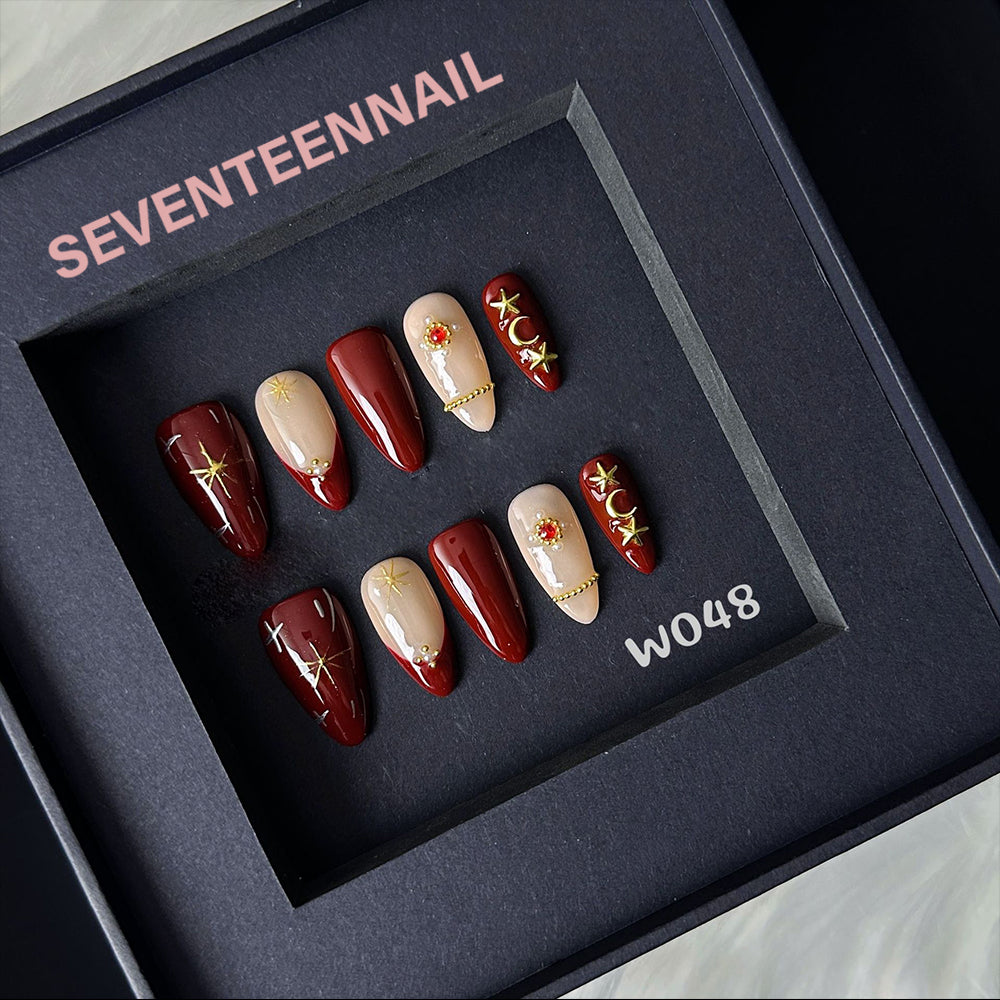 Moonlit Wine-Handmade Nails